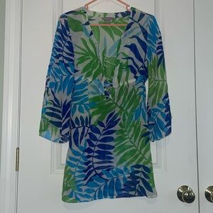 Blue and Green Beach Coverup. Size S.